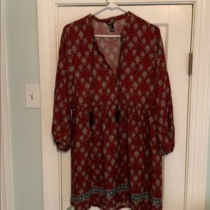 3/4 length long sleeve dress